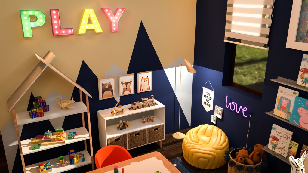 Realistic 3D Render - Toddler Play Room