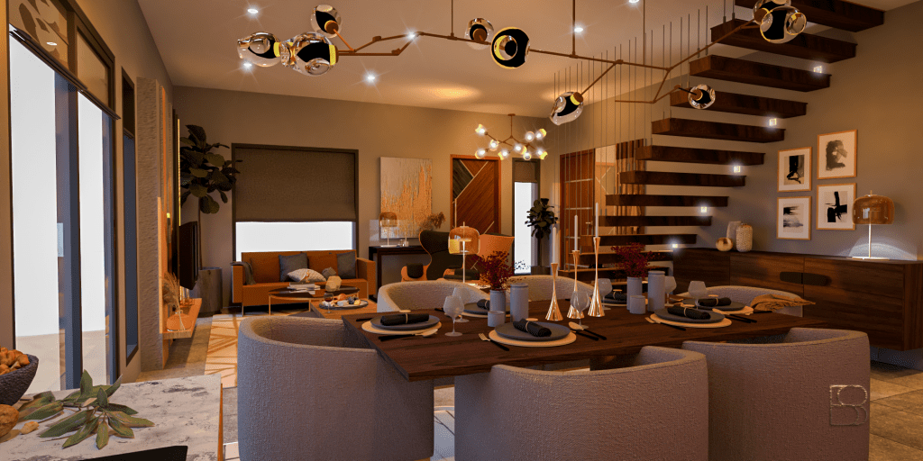 Contemporary Foyer 3D Realistic Render