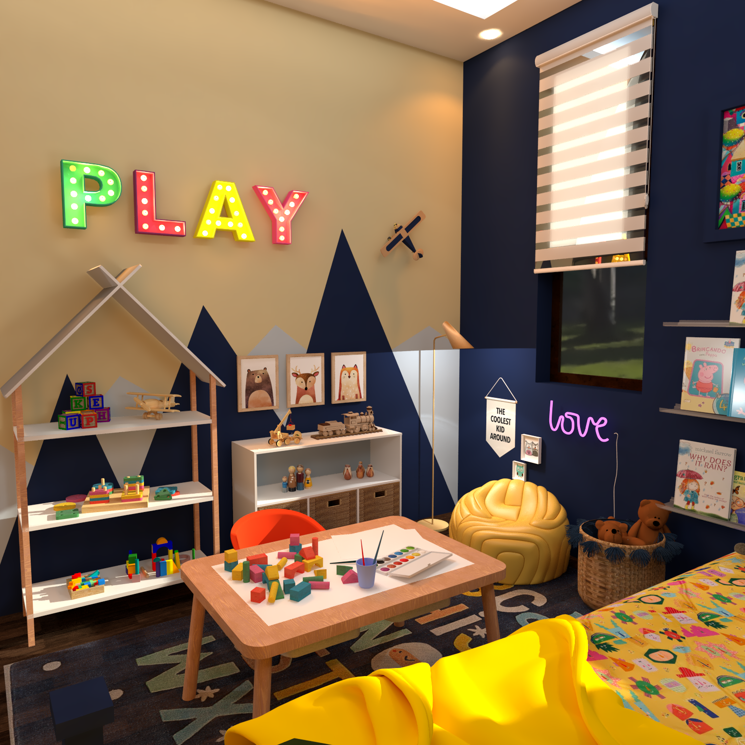 Toddler Playroom - Educational and Developmentally appropriate interior for a toddler