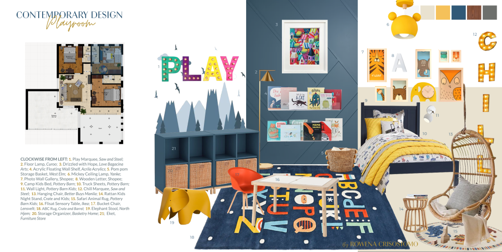 Toddler Playroom Sample Board
